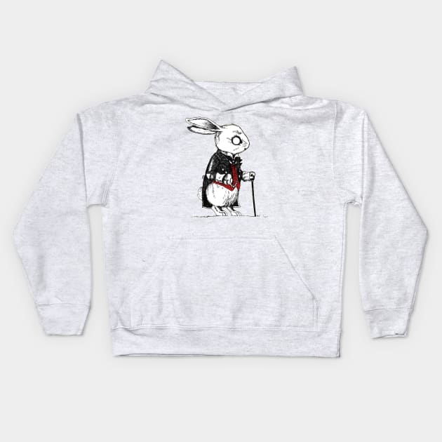 White Rabbit Kids Hoodie by djrbennett